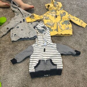 Carter's Yellow and Gray Hoodies Sweatshirts